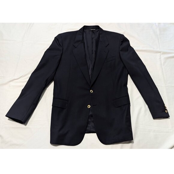 Ravazzolo Navy Blazer - 42L, 100% virgin wool, 2 button, Made in Italy - Picture 1 of 7